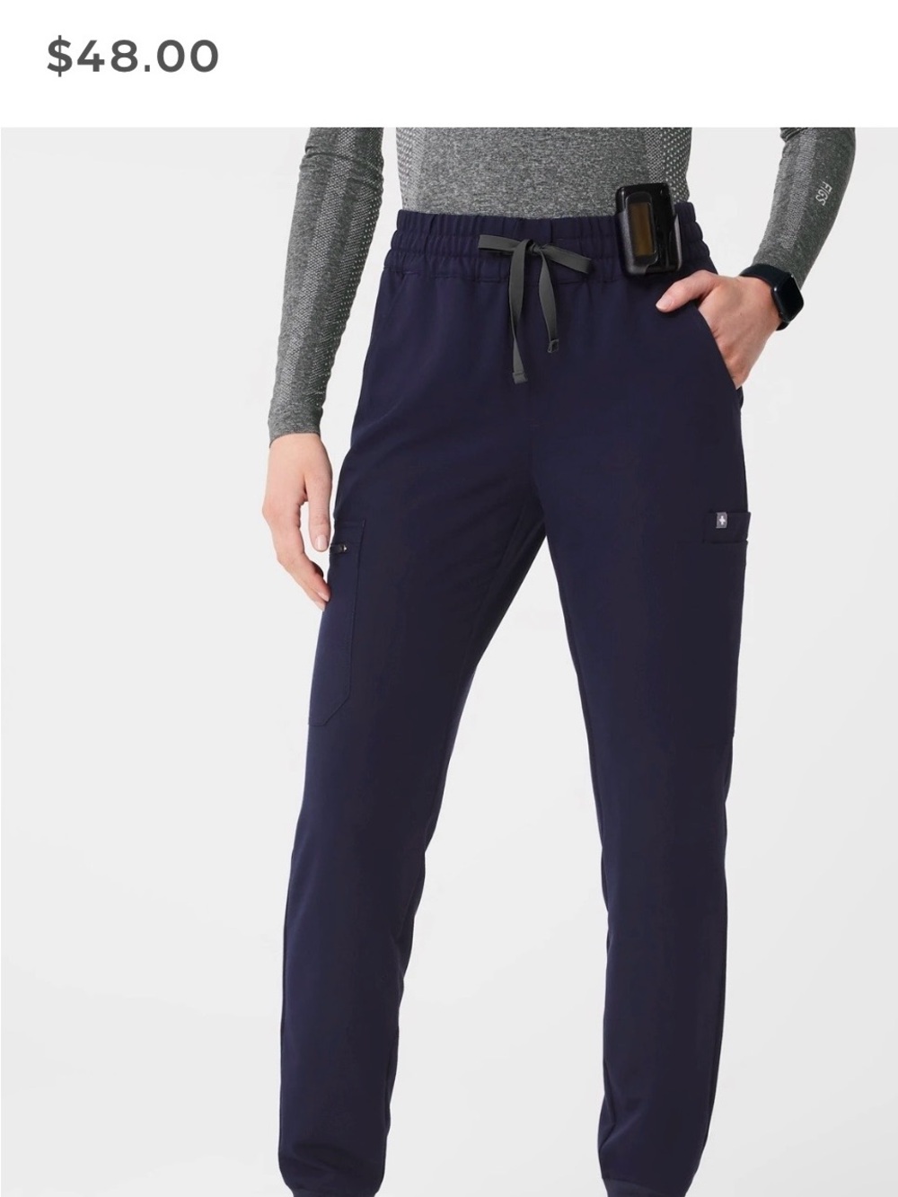 women's Navy Uman Relaxed - Petite Jogger Scrub Pants